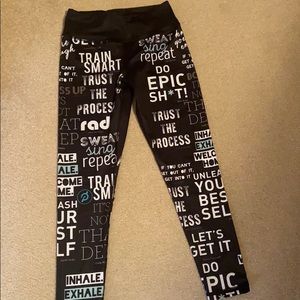 NWOT Peleton Instructor Saying Leggings